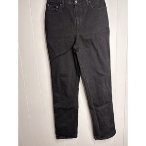 Abercrombie & Fitch 90s Straight Ultra High Rise Size 29 Black Curve Love